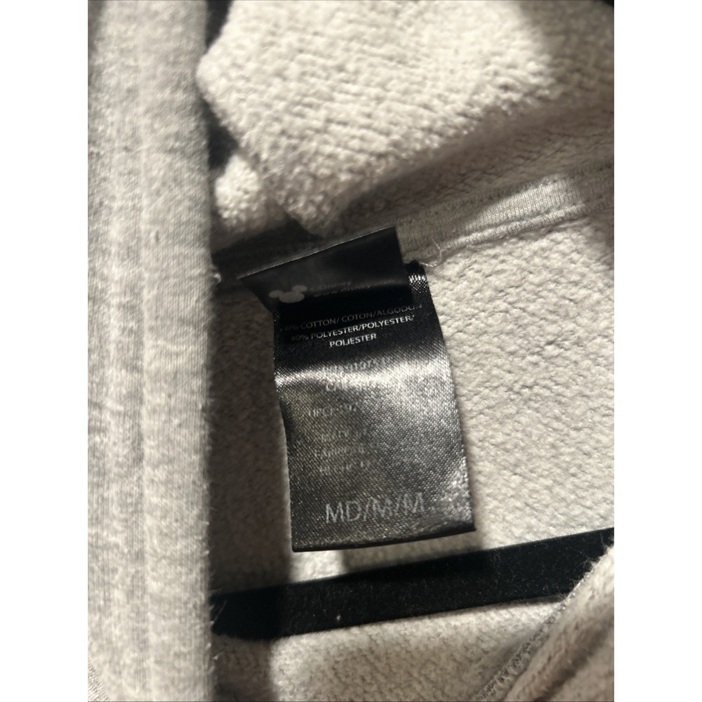 Mickey Mouse Hoodie Adult M Grey Disney Classic Graphic Pullover Sweatshirt Top - Picture 3 of 4